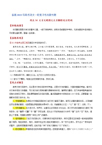 考点14 文言文阅读之文言翻译关注实词（原卷版）高考语文一轮复习考点微专题（全国卷版）