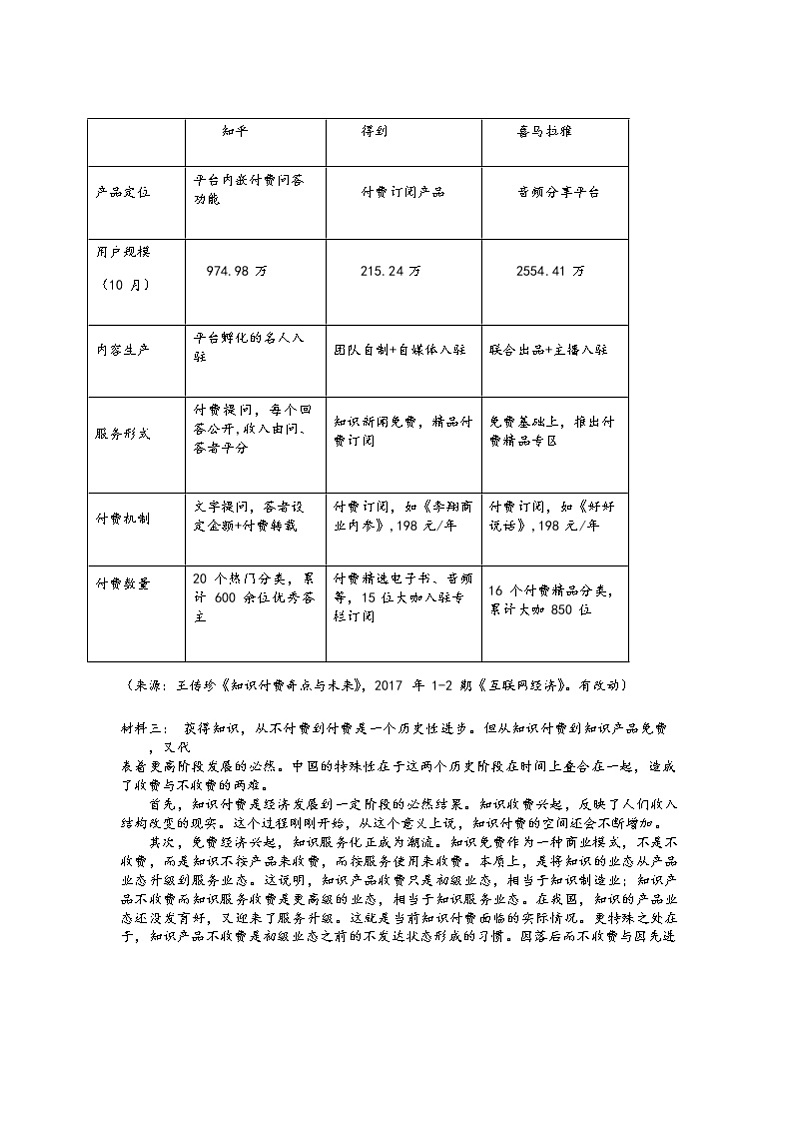 2021届天津市第一中学高三上学期第三次月考语文试题含答案第3页