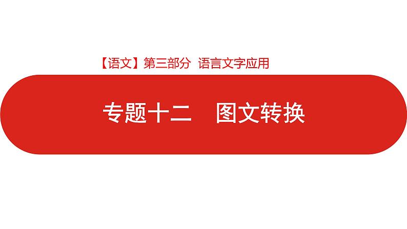 全国通用高中语文二轮专题《第三部分 专题十二 图文转换》课件第1页