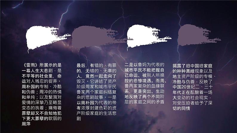 曹禺所著经典话剧《雷雨》名著导读赏析教育课件PPT第6页