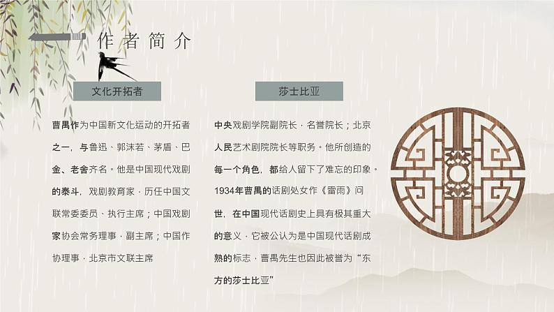 《雷雨》内容作者简介曹禺读书分享名著导读PPT课件PPT第4页