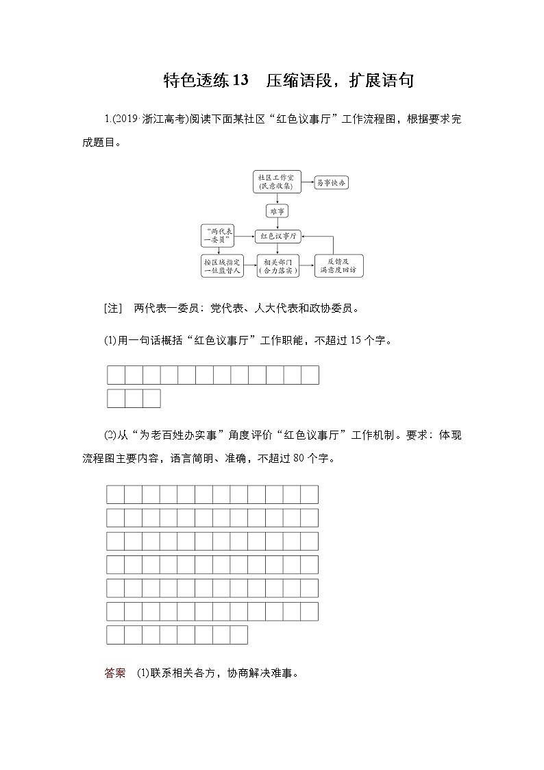 新高考语文一轮复习：第3编 13　压缩语段扩展语句作业含答案第1页