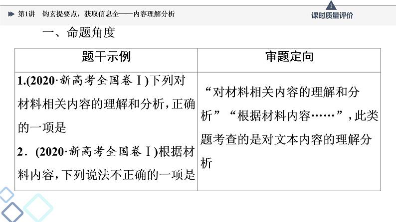 第1部分 专题1　第1讲　钩玄提要点，获取信息全——内容理解分析课件PPT03