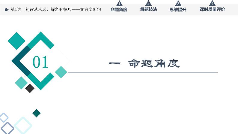 第3部分 专题1　第1讲　句读从未老，解之有技巧——文言文断句课件PPT第2页