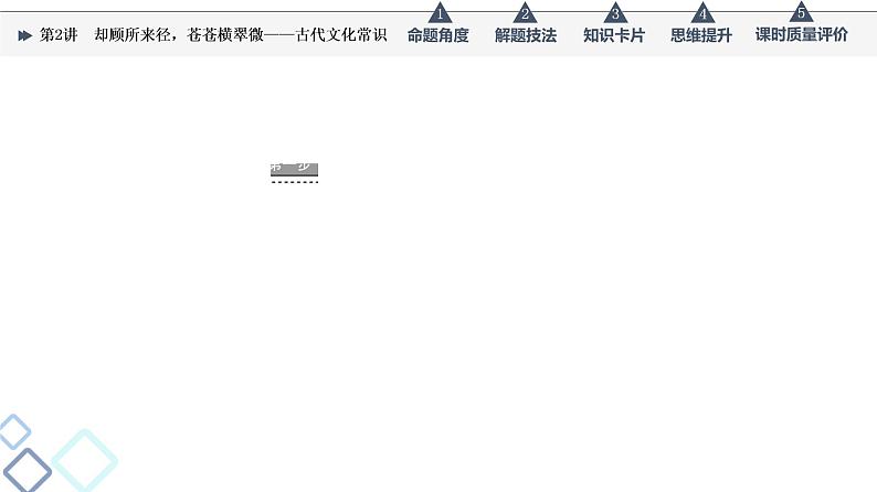 第3部分 专题1　第2讲　却顾所来径，苍苍横翠微——古代文化常识课件PPT第8页