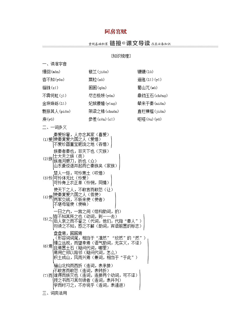 2021_2022学年高中语文第4单元创造形象诗文有别阿房宫赋学案新人教版选修中国古代散文欣赏20210927219第1页