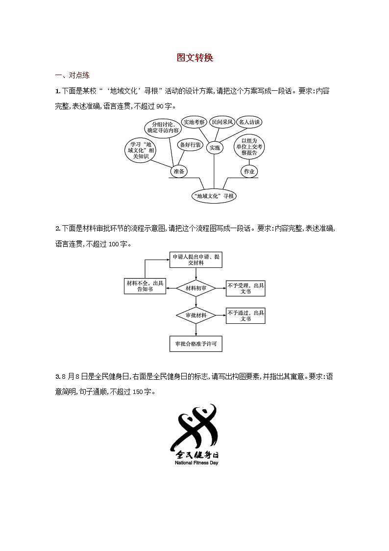2022届新教材高考语文一轮复习练案四十一图文转换含解析新人教版202109262129第1页