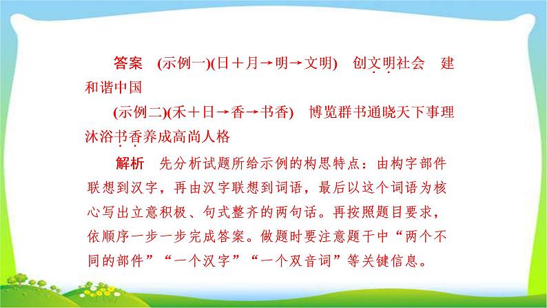 高考语文总复习专题四仿用、选用、变换句式(含修辞)课件PPT第8页