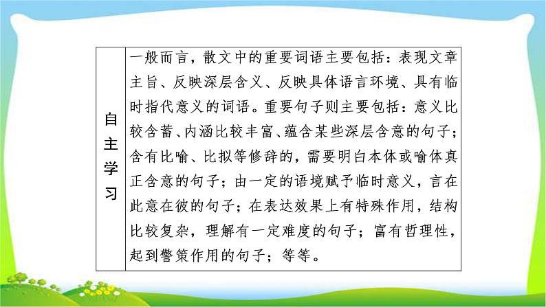 高考语文总复习专题十二散文阅读理解词义、句意课件PPT第3页