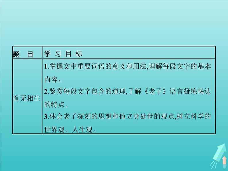 2021_2022学年高中语文第四单元老子蚜有无相生课件新人教版选修先秦诸子蚜20210916136402