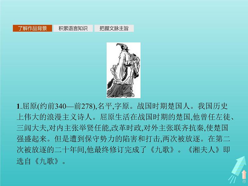 2021_2022学年高中语文第一单元以意逆志知人论世湘夫人拟行路难其四蜀相书愤课件新人教版选修古代诗歌散文20210913142802