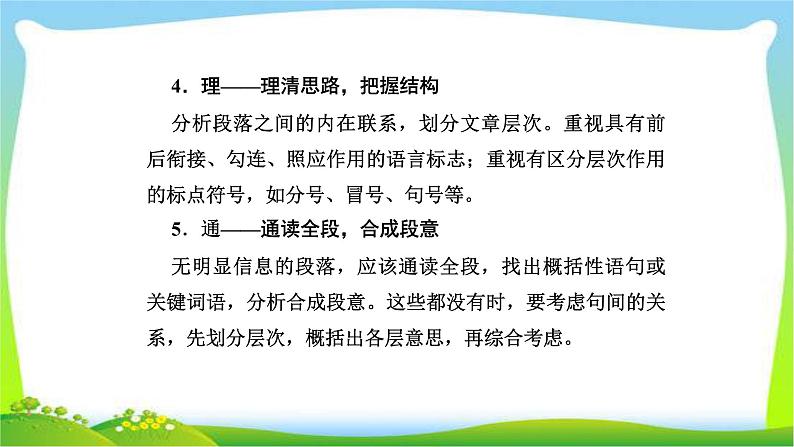 人教版高考语文总复习第一部分现代文阅读三文学类文本阅读分析散文的结构思路课件PPT第6页