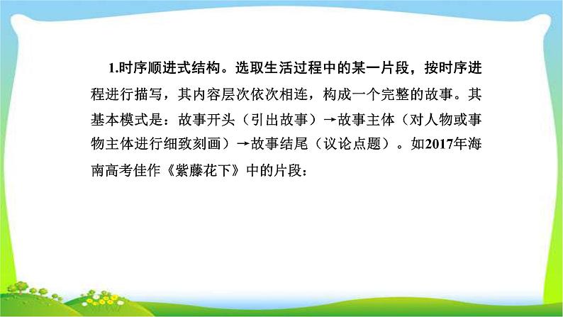 人教版高考语文总复习专题一高考作文专项突破审记叙文技巧完美课件PPT第2页