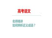 高考语文第一轮总复习课件 第1课：词语运用