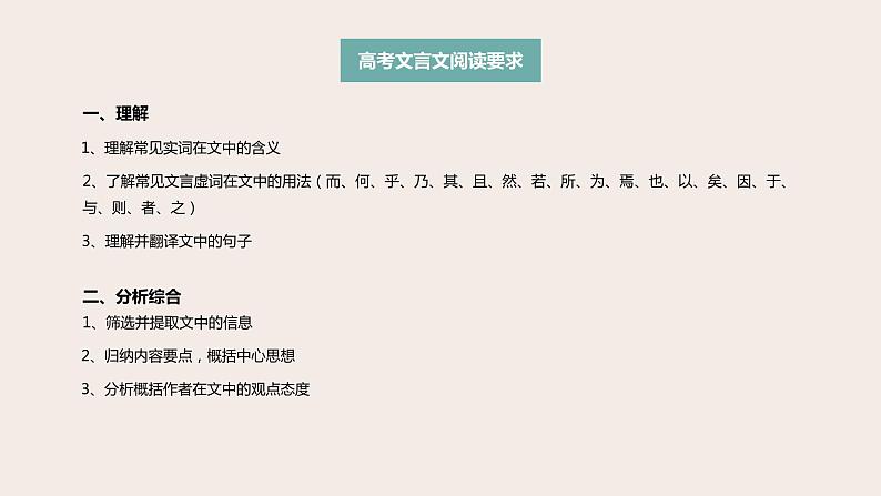 高考语文第一轮总复习课件第12课：文言文阅读（二）--断句、实词、虚词02