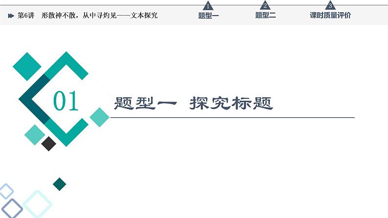 第2部分 专题2　第6讲　形散神不散，从中寻灼见——文本探究课件PPT第3页