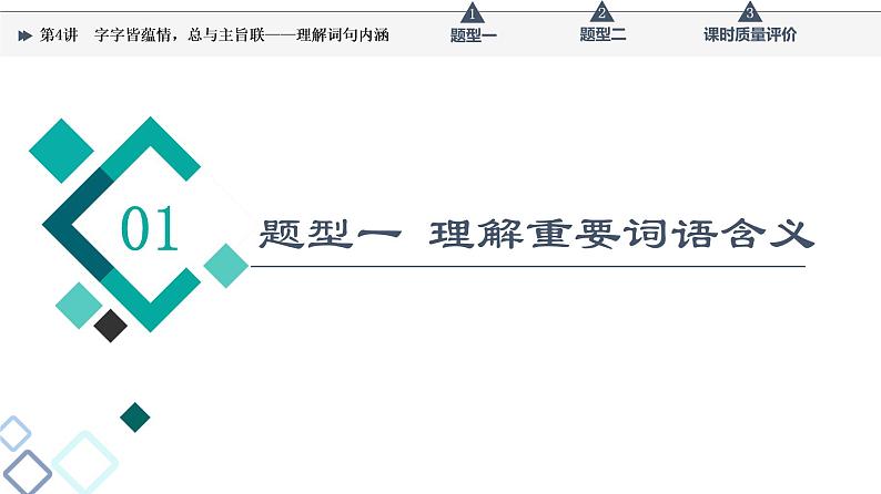 第2部分 专题2　第4讲　字字皆蕴情，总与主旨联——理解词句内涵课件PPT第3页