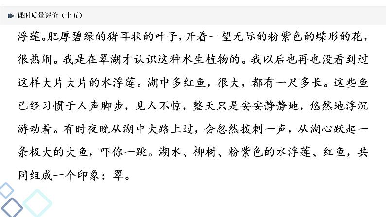 课时质量评价 15 形散神不散，从中寻灼见——文本探究课件PPT第6页