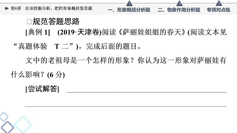 板块2 专题2 考题研析  第6讲　注重挖掘分析，把控形象概括鉴赏题课件PPT07