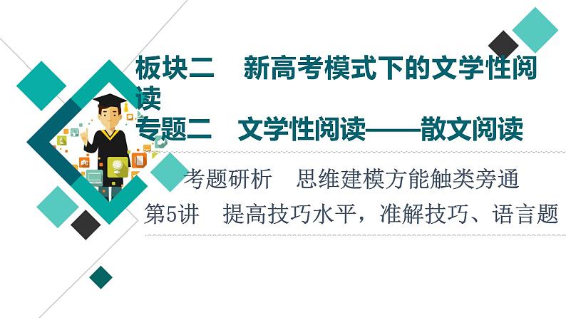 板块2 专题2 考题研析  第5讲　提高技巧水平，准解技巧、语言题课件PPT第1页