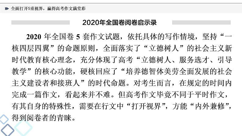 板块5 专题10 全面打开5重视界，赢得高考作文满堂彩课件PPT第4页