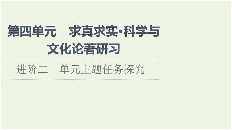 2021_2022学年新教材高中语文第4单元进阶2单元主题任务探究课件新人教版选择性必修下册01