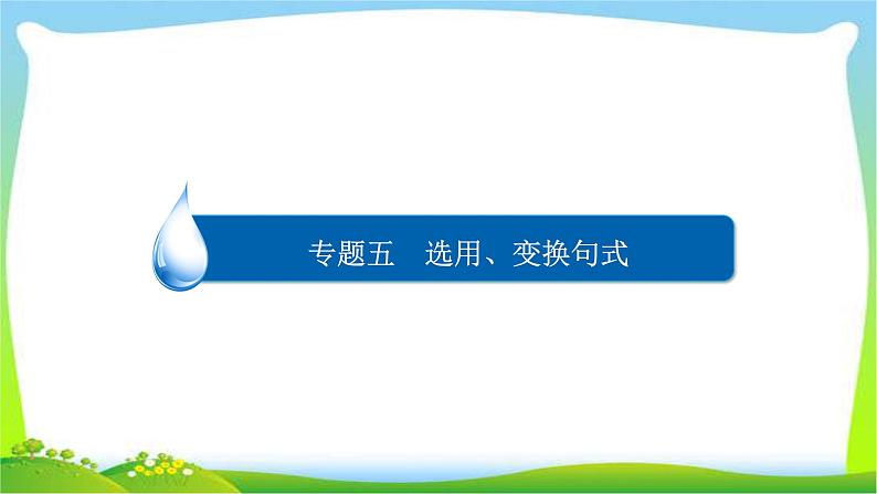 高考语文总复习专题五选用、变换句式课件PPT第2页