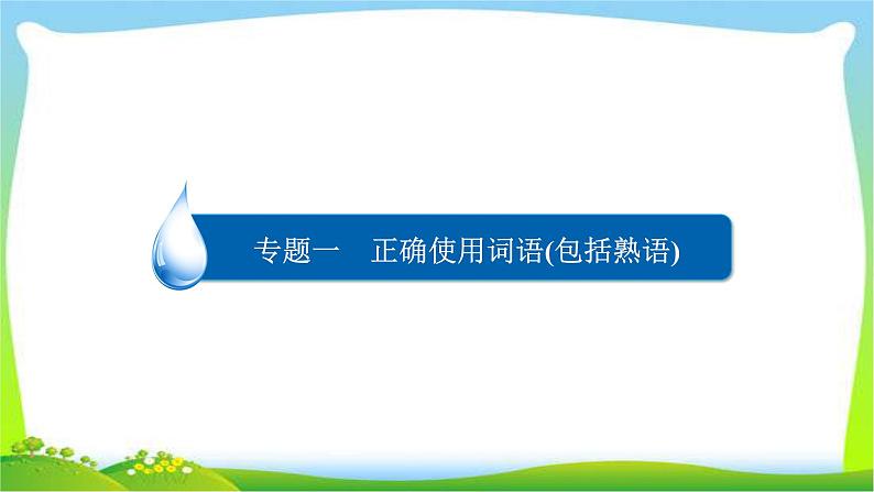 高考语文总复习专题一正确使用词语(包括熟语)课件PPT第2页