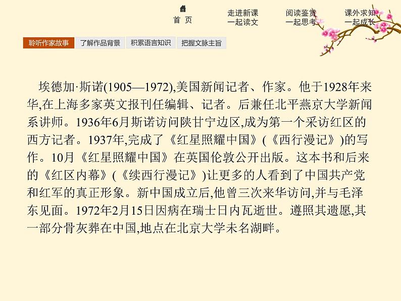 2021-2022学年高中语文人教版选修中外传记作品选读同步课件：第三课　毛泽东忆往昔峥嵘岁月稠第5页