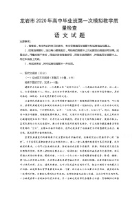 福建省龙岩市2020届高三下学期3月第一次模拟教学质量检查 语文 Word版含答案练习题