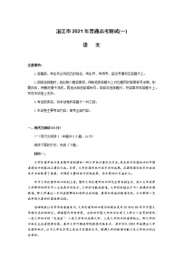 广东省湛江市2021届高三下学期3月普通高考测试（一）语文试题 Word版含答案