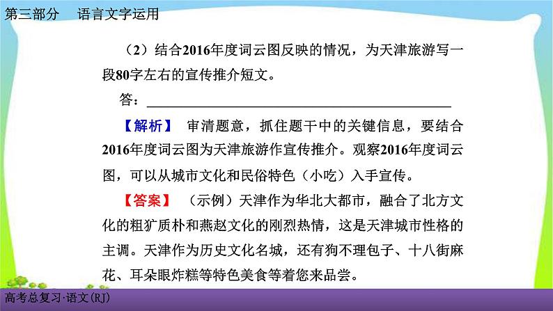 人教版高考语文总复习语言文字应用专题四图文转换课件PPT05