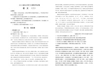 2021届高三第二次模拟考试卷 语文（二）解析版