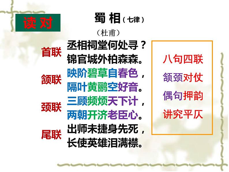 3.2《蜀相》：如何读懂一首诗课件22张2020—2021学年统编版高中语文选择性必修下册第4页