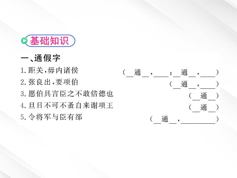 版高中语文课时讲练通课件：2.6《鸿门宴》（新人教版必修1）05