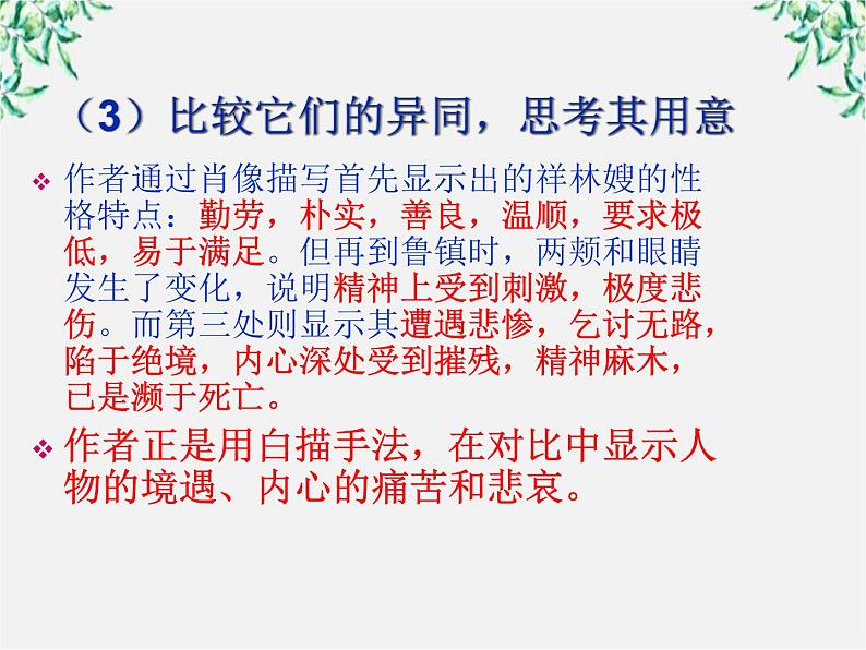 山东省沂水县第一中学高一语文：1.2 祝福 课件2（人教版必修3）27707