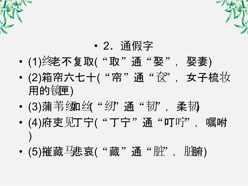 年高一语文课件：2.6《孔雀东南飞》（新人教版必修2）第7页