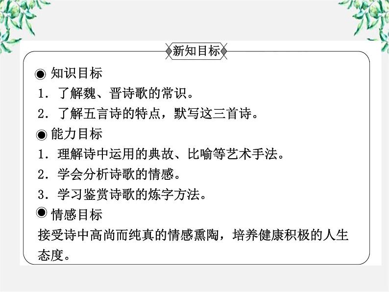 高一语文：2.7 诗三首课件 新人教版必修204