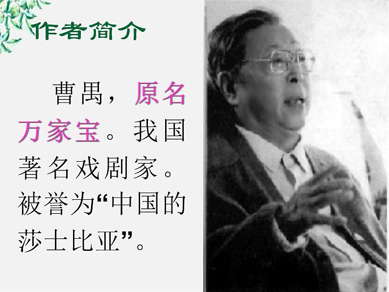 年高二语文暑期备课课件：1.2《雷雨》1（新人教版必修4）990第6页