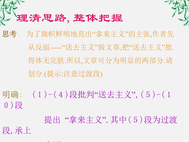 年高二语文暑期备课课件：3.8《拿来主义》2（新人教版必修4）1333第4页