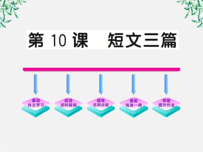 版高中语文全程学习方略课件：3.10《短文三篇》（新人教版必修4）142601