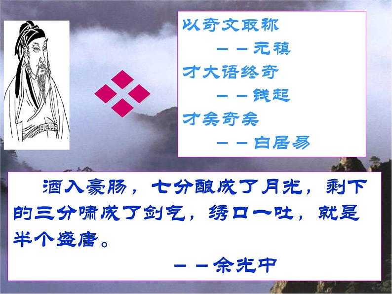 语文：第二单元 梦游天姥吟留别 课件（人教版选修《中国古代诗歌散文欣赏》）2256第2页