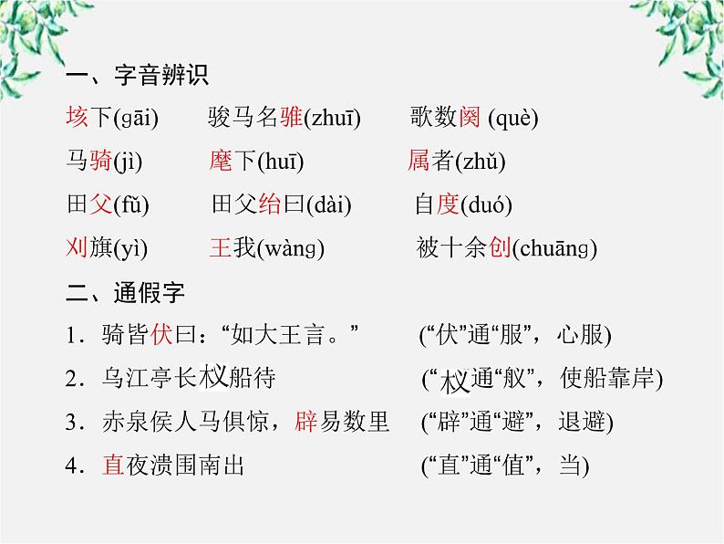 -年高中语文《项羽之死》课件 新人教版选修《中国古代诗歌散文欣赏》07