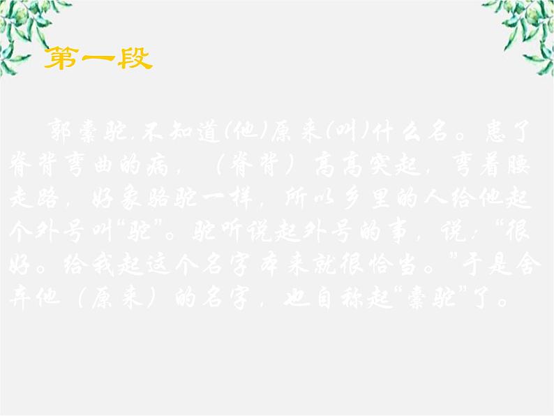 高中语文人教版选修大全：《种树郭橐驼传》课件第3页