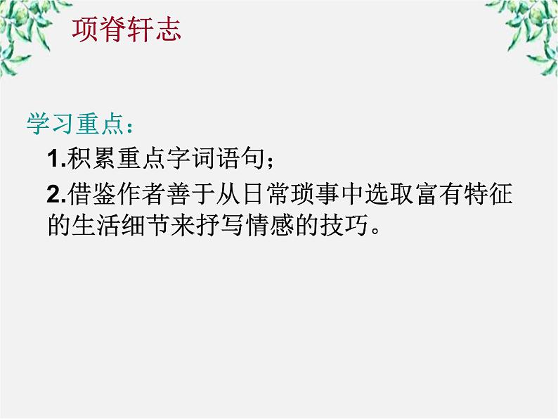 福建省泉州一中高二语文课件《项脊轩志》07