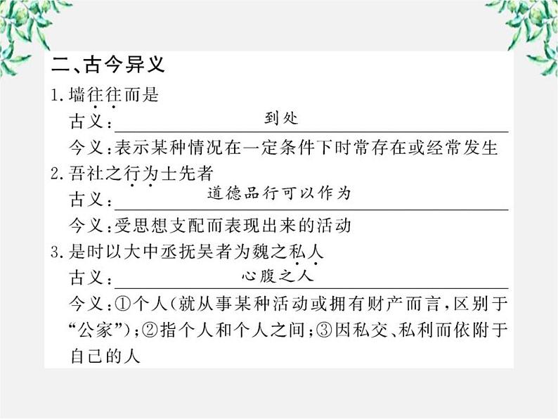 高考语文一轮全程复习方略配套课件：《项脊轩志》《五人墓碑记》人教大纲版第三册第3页