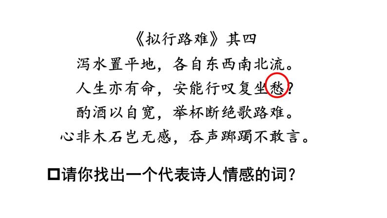 古诗词诵读《拟行路难·其四》课件22张2021-2022学年统编版高中语文选择性必修下册08