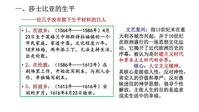 名著导读《莎士比亚戏剧》课件36张2021-2022学年人教版高中语文必修四05