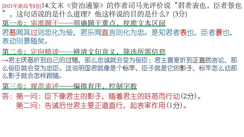 2022届高考语文复习文言文简答题考点突破课件24张第6页