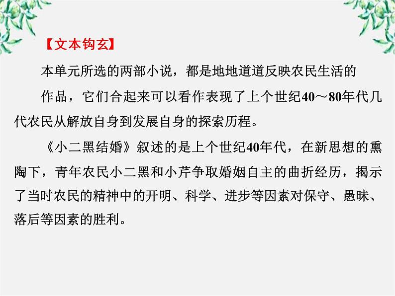 新课标同步导学语文[人教版]课件：中国小说欣赏第7单元  情系乡土05